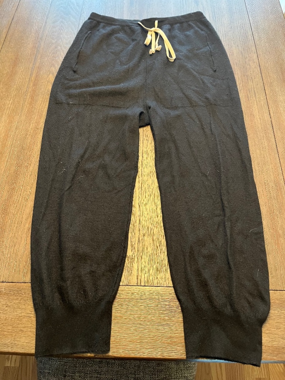Rick Owens Black Cashmere Joggers size Medium